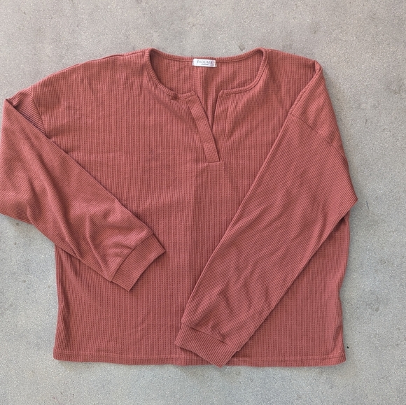 ❤️ Womens Waffle weave PJ set Amazon elastic waistband, pockets, long sleeve - Picture 5 of 5